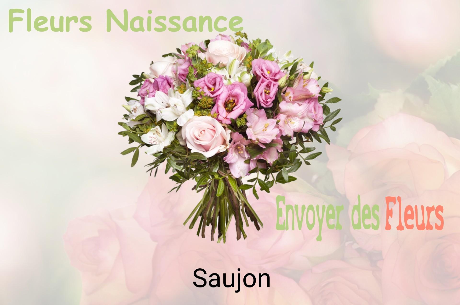 Bouquet de fleurs de naissance livré à Saujon